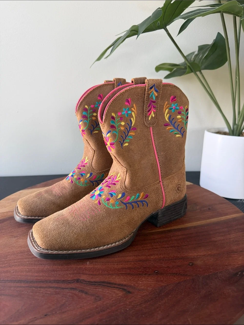 Ariat Kid’s Wild Flower Canyon Tan Floral Boot